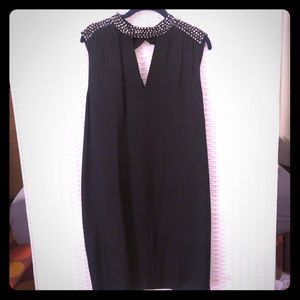 Rhinestone studded little black dress